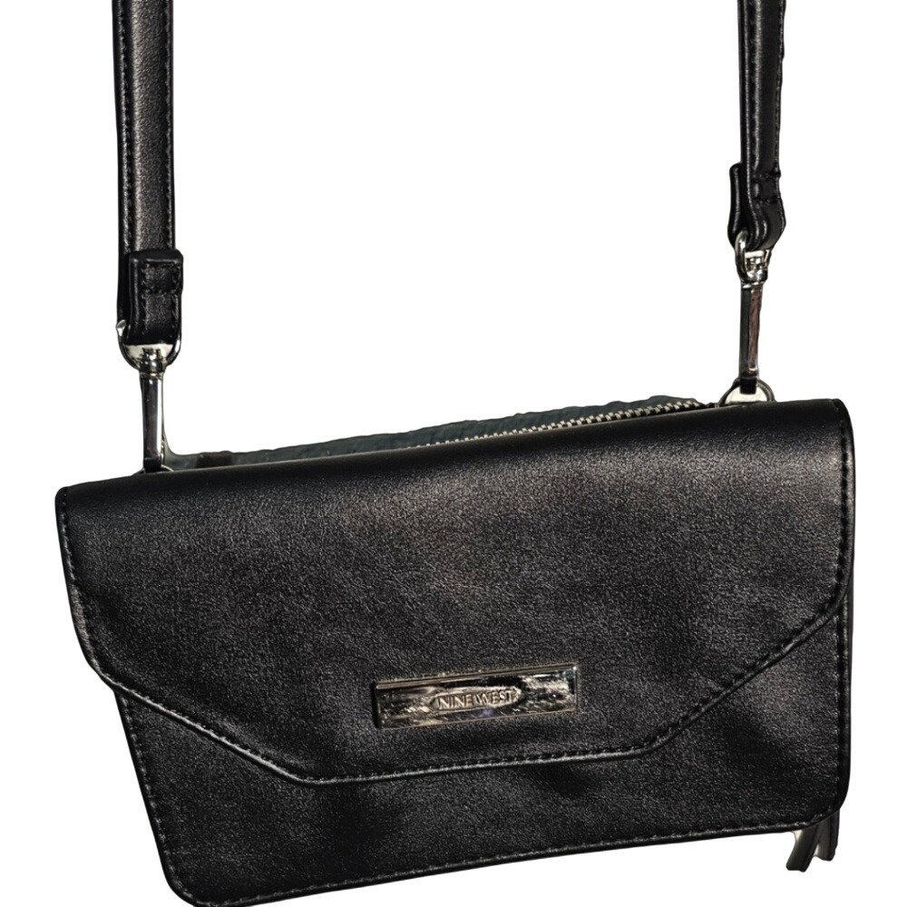 Nine West Black Crossbody Bag Simple Small Removable Adjustable Strap